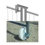 Bouwhekwiel + Scharnier | Set Compleet | Construction fence wheel incl. Fixed clamp and construction fence hinge supplied as a set