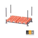 Manurack (Euro-rack) Dubbel | Dubbel Euro-Rack | Flexibel en praktisch opslagsysteem | excl. rongen 60.3 | Hart Afmetingen: L: 1845, B: 1000, H: 310(mm) | Flexibele magazijnstelling 1.500 kg