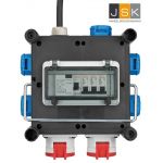 1153690200 Brennenstuhl compacte rubber stroomverdeler met gecertificeerde automaat (2m kabel, 2x CEE 400V/16A, 5x 230V/16A, met FI-schakelaar, EAN: 4007123654475