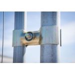 Bouwhek klem koppeling 42/60 mm beveiligd | Bouwhekklem 42/60 mm | Voorzien van een 3-tandsysteem die alleen te monteren is met een speciale gripsleutel | High Security - JSK Handelsonderneming