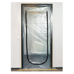 Stofscherm, afsluitfolie stofstop met rits 2,5 x 1,1 meter, PrimaCover Zipper Door U, Stofdeur met voorgemonteerde rits