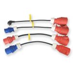 Reis CEE Adapter Set verloopkabel voor onderweg, nooit het verkeerde verloopsnoer bij u, Reislader Set CEE & schuko tot 22 kW complete set 32A