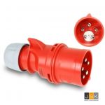 7025-6V CEE fase-omvormer 400V/32A voor buitengebruik (IP44, hoogwaardig en slagvast, 5-polig 105154/673.256