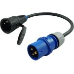 NWP Adapter Set 3-Piece 3-Pole CEE Plug Coupling to 5-Pole CEE Plug Schuko Plug Coupling 16A - 3x2.5mm2 - IP44 - Camping, Caravan, Markets - JSK Handelsonderneming