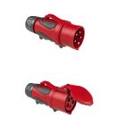 IP67 - Krachtstroomkabel 32A 25 meter H07RN-F 5x2,5 mm² met CEE en contrastekker 400 Volt 104766