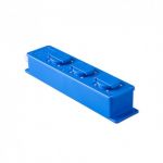 Stekkerdoos Keraf 16 blauw met 3 inbouw contactdozen 16A, 250V~ type Keraf 16 | Slagvast polyamide | M20 - 104468