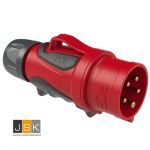 0253-6 CEE-plug 32A 5p 6h IP44 GRIP, IP protection class: IP44/IP54, number of poles: 5 (3P+N+PE) met schroefklemmen