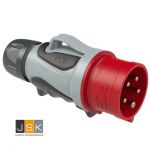 0253-6TT CEE-plug 32A 5p 6h IP44 GRIP, IP protection class: IP44/IP54, number of poles: 5 (3P+N+PE) met steekklemmen