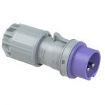 062V CEE-contactstop 16A 2p Violet, CEE-plug 16A 2p 24VAC 50/60Hz IP44 TWIST, rated voltage/frequency: 24V~ / 50+60Hz, contacts: brass nickel plated PCE 062v, 102294