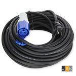 162>163 16A Camping Verloop Adapterkabel 50 meter H07RN-F 3x2,5mm², van stekker 230V naar CEE koppeling 3-polig blauw 230V voor Caravan, Boot, Camper