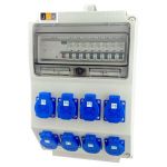 Stroomverdeler met 8x Schuko 8x LS C116 + aardlekschakelaar 40A 30mA 4260596792048 JSK10120