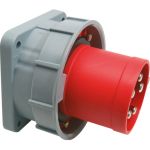 645-6 | CEE-flanged plug straight 125A 5p 6h IP67 POWER TWIST, dimensions (flange/fixing center): 120x120 mm / 100x100 mm