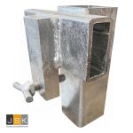 Damwand staanderbevestiging leuning thermisch verzinkt, Sheet Piling Bracket, Spundwand-Halterung, Support de Palplanches