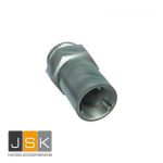 Dopsleutel model Heras tbv conische anti-diefstal moer M12, Bouwhek dopsleutel High Security, Bouwhek-klemdop security met 3 sleufjes, Lockable Coupler Socket