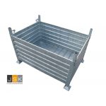 1258586 Stapelbak gesloten 9650.004. - 125x85x86 cm, Geheel thermisch verzinkt | Max. hijslast 2.000 kilogram Gewicht: 68 kg Effectieve vulhoogte: 0,55 m