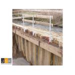 Damwand staanderbevestiging leuning thermisch verzinkt, Sheet Piling Bracket, Spundwand-Halterung, Support de Palplanches