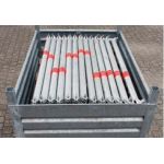 12585 Stapelbak 1.25 m x 0.85 m x 0.60 voor voetstukken 300 stuks - geheel thermisch verzinkt - Max. hijslast 2.000 kilogram