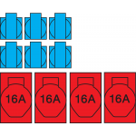 VOTHA WIESBADEN wandverdeler - bedraad met 2x CEE 16A, 6x WCD'S 230V - 083.046.0231 - EAN: 4028232429624