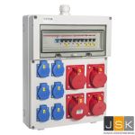 VOTHA WIESBADEN wandverdeler - onbedraad zonder automaten met 1x CEE 32A, 3x CEE 16A, 6x WCD'S 230V -  083.136.0000-V - EAN: 4028232140147