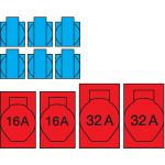 VOTHA WIESBADEN wandverdeler - bedraad met 2x CEE 32 A, 2x CEE 16 A, 6x WCD'S 230 V - 083.226.1120-2 - EAN: 4028232431610
