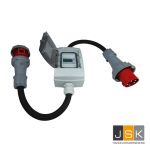 63A CEE - mobiler digitaler Stromzähler - geeicht - (mit Reset) IP65, 63A CEE 5-Pol Stecker auf 63A CEE 5-Pol Kupplung