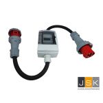 63A CEE - mobiler digitaler Stromzähler - geeicht - (mit Reset) IP65, 63A CEE 5-Pol Stecker auf 63A CEE 5-Pol Kupplung