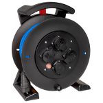 JUMBO kabelhaspel zwart 40 meter PUR kabellengte, 4 contactdozen, H07BQ-F 3G1,5 mm² - 2211.114.6406