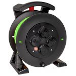 JUMBO kabelhaspel zwart 40 meter kabellengte, 4 contactdozen, H07BQ-F 3G1,5 mm² - 2211.114.6407