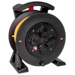 JUMBO kabelhaspel zwart 40 meter, 4 contactdozen, H07BQ-F 3G1,5 mm² - 2211.114.6408