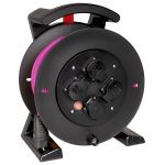 JUMBO kabelhaspel 2.0 in zwart, 4 contactdozen, H07BQ-F 3G1,5 mm², 40 m,  lengte 40 m - 2211.114.6409