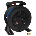 JUMBO kabelhaspel 2.0 in blauw-zwart, 4 contactdozen, H07RN-F 3G2,5 mm², lengte 30 meter - 2211.114.7406