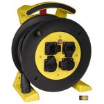 JUMBO kabelhaspel 2.0 in geel-zwart lengte 25 m, 4 contactdozen, H07RN-F 3G2,5 mm² - 2251.514.2401