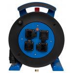 JUMBO kabelhaspel 2.0 in blauw-zwart, 4 contactdozen, H07RN-F 3G2,5 mm², lengte 25 meter - 2261.614.2251