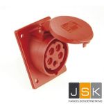 425-6F9 CEE inbouw wandcontactdoos 32A IP44, 5-polig, 400V, 6h, schuin 32A Flensmaat 92 x 100 mm | Inbouw-apparatenstekker 604.256-1/103211 EAN: 4028232087633