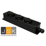 Hateha VD16 verdeelblok 3-voudig 230 V, zwart (VD16) wartelinvoer M20 - 56269 - 5 stuks