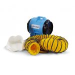 Dryfast ventilator DAF3000 set met stofzak en 10 meter slang, 3000 m³/uur stofopvangzak en 2 spanbanden