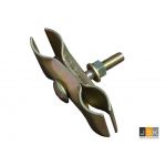 Bouwhek-klem met slot-bout | Bouwhek klemset | Koppeling standaard met slotbout | Thermisch verzinkt | Goudkleurig Ø 42 mm buismaat - JSK Handelsonderneming