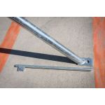 Grondpin zwaar model voor bouwhekschoren, gelast L=500xØ16mm