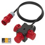 SIROX® Compacte verdeler met voedingskabel CEE-stekker 16A, 400V~, 6h, CEE-contactdozen 16A, 400V~, 6h | 953.0143 - JSK Handelsonderneming