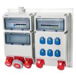 VOTHA WETZLAR wandverdeler - bedraad met 1x CEE 63A, 2x CEE 32 A, 2x CEE 16 A, 6x WCD'S 230 V - 058.226.2230-1 - EAN: 4028232428610