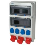 OTHA WUPPERTAL wandverdeler - onbedraad zonder automaten met 1x CEE 32 A, 2x CEE 16 A, 4x WCD'S 230 V - 065.124.0000 - EAN: 4028232051238