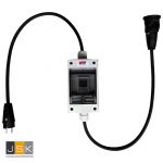 Mobiele Digitale Elektriciteitsmeter - gekalibreerd - (met reset) IP54 - 230V Schuko stekker naar 230V Schuko koppeling -IP54 bescherming - spatwaterdicht