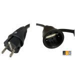 Mobiele Digitale Elektriciteitsmeter - gekalibreerd - (met reset) IP54 - 230V Schuko stekker naar 230V Schuko koppeling -IP54 bescherming - spatwaterdicht