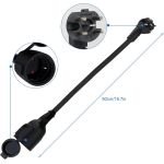 Perilex adapter 16A hoekstekker op Schuko koppeling, Perilex stekker H07RN-F3G 2,5 mm² rubberen kabel 0,5 meter - 165162P