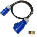CEE Adapterkabel 1 fase 16a 3-polig naar 1 fase 32A 3-polig - IP44 spatwaterdicht - 163323