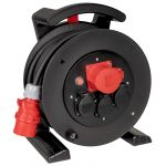 JUMBO kabelhaspel 2.0 in zwart, 3 contactdozen, 1 CEE contactdoos, H07RN-F 5G2,5 mm², 25 m  Lengte 25m  - 2211.113.2251.23