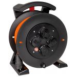 JUMBO kabelhaspel zwart 40 meter kabellengte, 4 contactdozen, H07BQ-F 3G1,5 mm² - 2211.114.6402