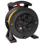 JUMBO kabelhaspel zwart 40 meter kabel, 4 contactdozen, H07BQ-F 3G1,5 mm² - 2211.114.6405