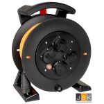 JUMBO kabelhaspel 2.0 in zwart, 4 contactdozen, H07BQ-F 3G2,5 mm², 40 m - 2211.114.7408