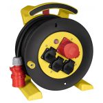 JUMBO kabelhaspel 2.0 in zwart, 3 contactdozen, 1 CEE contactdoos, H07RN-F 5G2,5 mm², 25 m  Lengte 25m  - 2251.513.2251.23